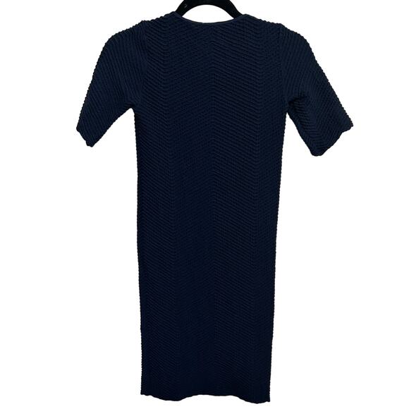 NWT Tees By Tina One Size Seamless Bodycon Dress Stretch Navy Slimming O/S - Picture 6 of 9